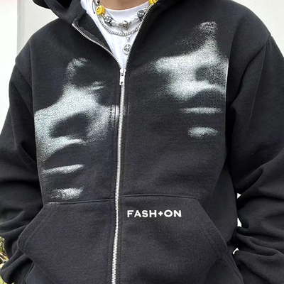 Faces zip hoodie - Thumbnail 3