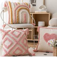 Tufted Tassel Cushion With Filler - Thumbnail 2