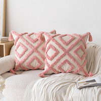 Tufted Tassel Cushion With Filler - Thumbnail 4