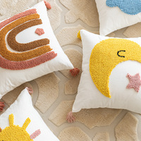 Cute Sun/Moon/cloud Tassel Cushion With Filler - Thumbnail 2