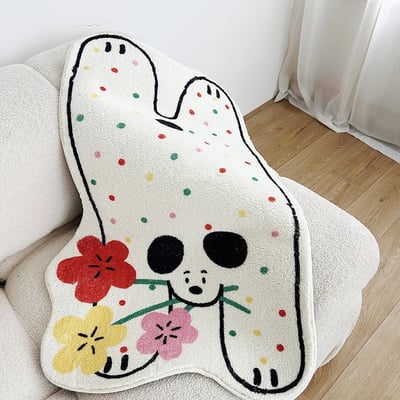 Cute poka dots dog carpet