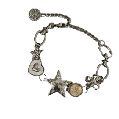 Heart star chain bracelet