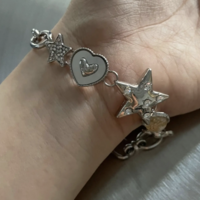 Heart Star Chain Bracelet - Thumbnail 2