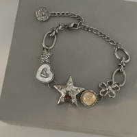 Heart Star Chain Bracelet - Thumbnail 3