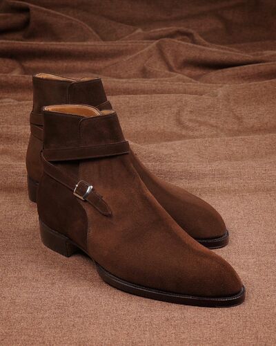 Mens Brown Suede Leather Jodhpur Boot