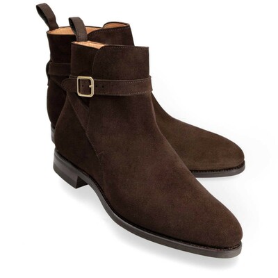 Jodhpur boot in brown suede leather