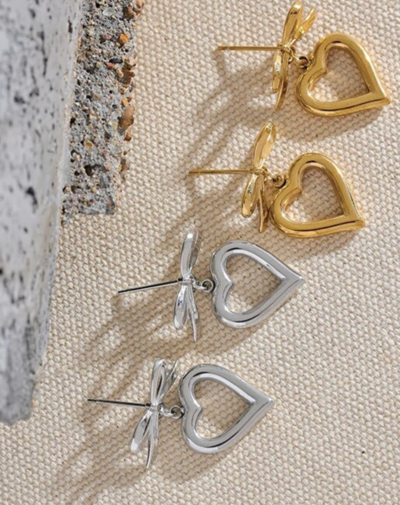 HEART BOW EARRINGS 