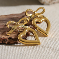 HEART BOW EARRINGS  - Thumbnail 5
