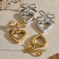 HEART BOW EARRINGS  - Thumbnail 7