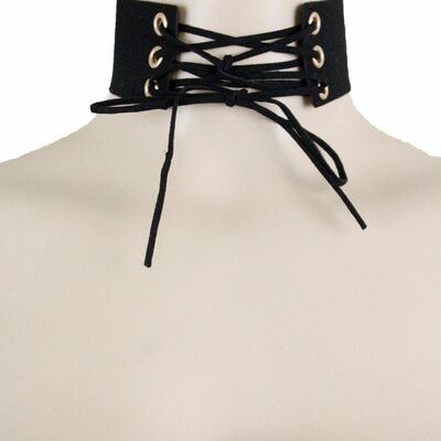 Cinch women choker necklace sexy fashion awareness jewelry corset tie fabric