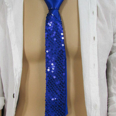 Men fabric tuxedo costume suit wedding neck tie sequins silver blue white red