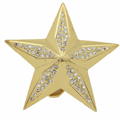 Men women gold metal fashion belt buckle western style texas lone star quality