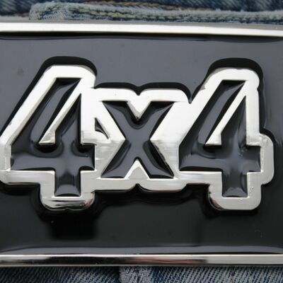 Men women silver black belt buckle large square big size western hip hop 4x4