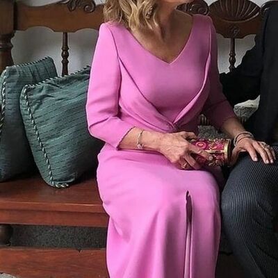 Eleghant fuchsia sheath mother of the bride /groom dresses evening formal dress