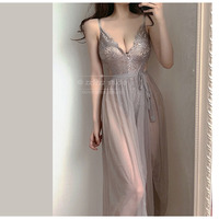 Women's Sexy Lace Jumpsuit See-through Mesh Temptation Skirt Set - Thumbnail 6