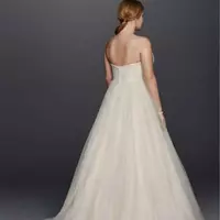 Plus Size Strapless Sweetheart Tulle Wedding Dress 9WG3802 Removable Crystals Sash Beautifully Pleated Bodice Bridal Gown vestido de novia - Thumbnail 1