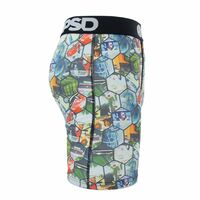 Rhombus 2PK Mens Underwear Lingerie printed lengthen athlete sports boxer shorts breathable underpants P33 - Thumbnail 2