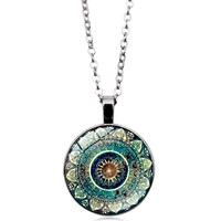 Stunning Ancient Buddhist Mandala Handmade Art Print Necklace Unique Rare For Men and Women Amazing - Thumbnail 5