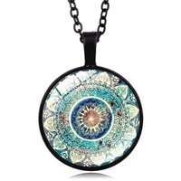 Stunning Ancient Buddhist Mandala Handmade Art Print Necklace Unique Rare For Men and Women Amazing - Thumbnail 7