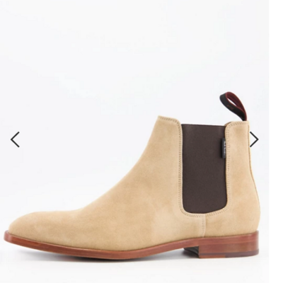 Men beige suede chukka boots, winter ankle boots, office boots - Thumbnail 2