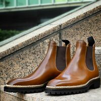 Bespoke Norwegian Stitching Cordovan Men Chelsea Boots - Thumbnail 1