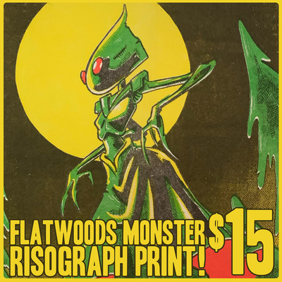 Flatwoods monster risograph print - Thumbnail 2