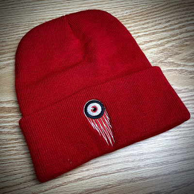 Red sinister beanie