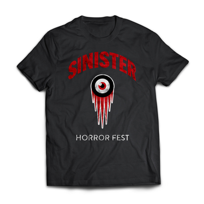 Sinister horror fest tee (red logo)