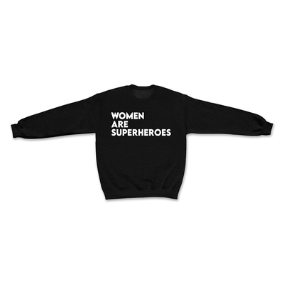 Superheroes black crew neck