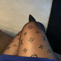 Monogram Luxury print tights - Black - Thumbnail 1