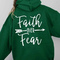 letter print kangaroo pocket drawstring print hoodie - Thumbnail 5