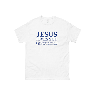 Jesus loves you t-shirt in white