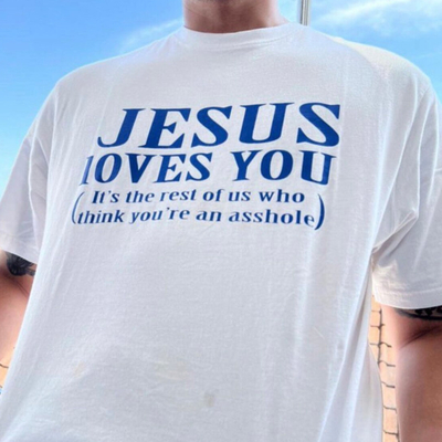 Jesus loves you t-shirt in white
