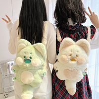 Cute Doodle Cat Plush Backpack - Thumbnail 1