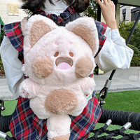 Cute Doodle Cat Plush Backpack - Thumbnail 4