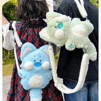 Cute Doodle Cat Plush Backpack - Thumbnail 2