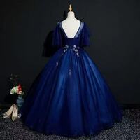 Prom Dresses,demure Atmosphere Puffy Dress, Royal Blue Evening Dress - Thumbnail 2