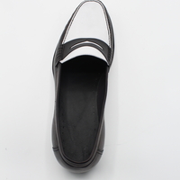 Handmade Black White Leather Moccasin Loafers Dress Formal Shoes - Thumbnail 2