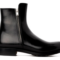 Handmade Black Calf Leather Zipper Style Jodhpur Boot - Thumbnail 2