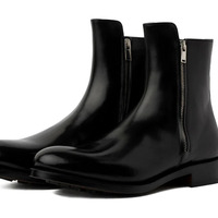 Handmade Black Calf Leather Zipper Style Jodhpur Boot - Thumbnail 4