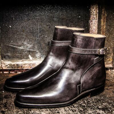 Handmade men jodhpur strap leather boot - Thumbnail 3