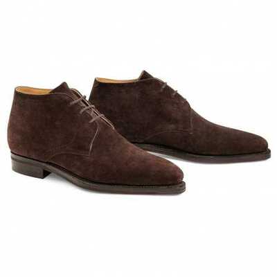 Brown suede leather chukka boot