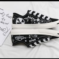 New fashionable moon pentagram universe space hand-painted shoes - Thumbnail 1