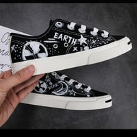New fashionable moon pentagram universe space hand-painted shoes - Thumbnail 4
