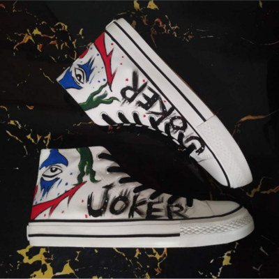 New hand-painted shoes with funny eyes - Thumbnail 2