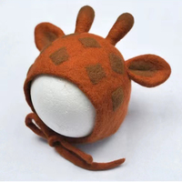 Christmas Hats,Christmas Deer Hats, Wool Felt Hats, Elf Hats, Winter Ear Flaps Hats - Thumbnail 2