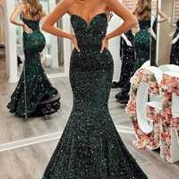 PSY851,Royal Blue Mermaid Sequin Long Formal Prom Dress - Thumbnail 2