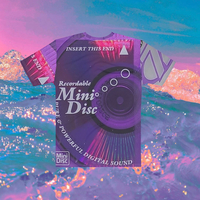 Vaporwave Maxell 74 min MD T Shirt in Purple - Thumbnail 1