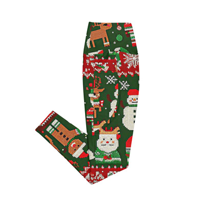 Ugly Christmas pattern Leggings with pockets