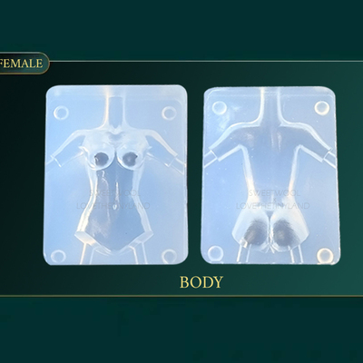 13-21 cm mesomorph body women clear silicone double side making clay doll chibi figure anime statue clay modelling cake decoration sugarcraft tool